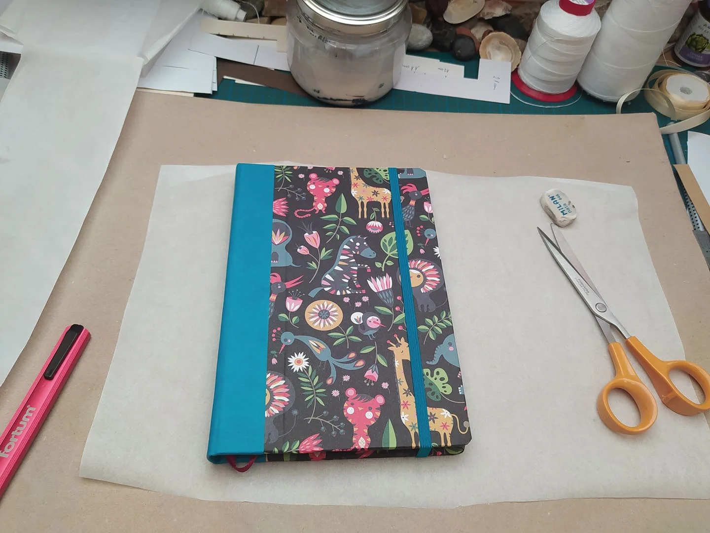 Kézműves üres napló könyv Czink Ibolya Beatrixtól