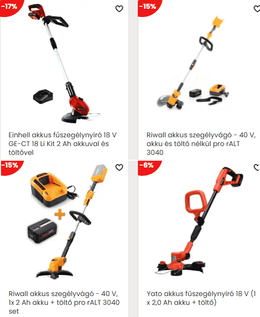 Akkus szegélynyíró